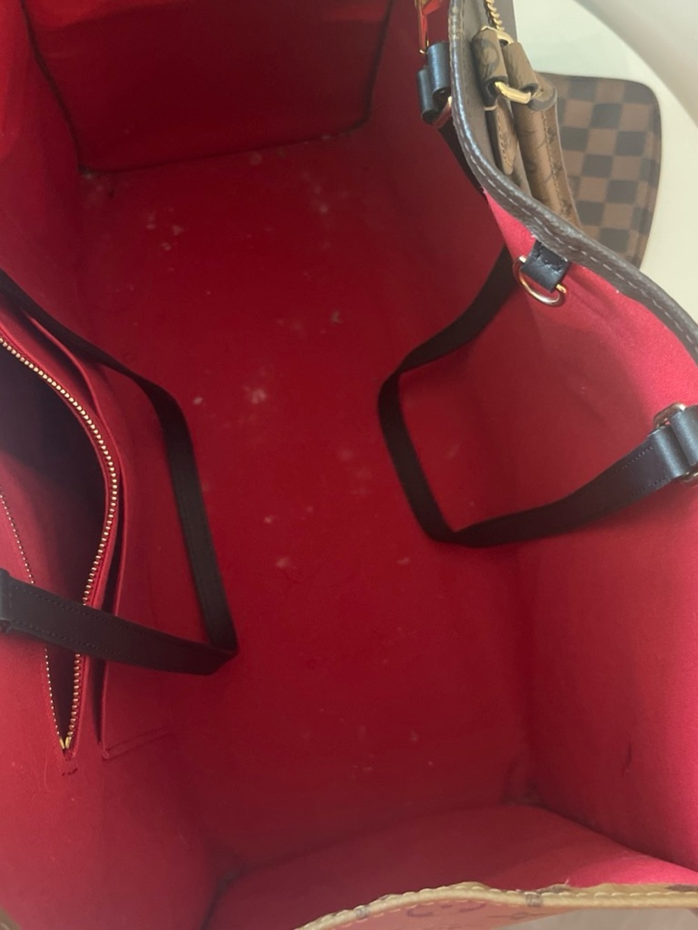 Louis Vuitton Monogram Reversible Tote in Brown with Red Interior - Picture 8 of 8